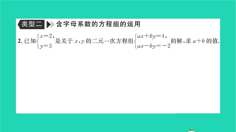 2022七年级数学下册专题卷一二元一次方程组的解法习题课件新版湘教版第5页