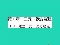 数学七年级下册第1章 二元一次方程组1.1 建立二元一次方程组习题课件ppt