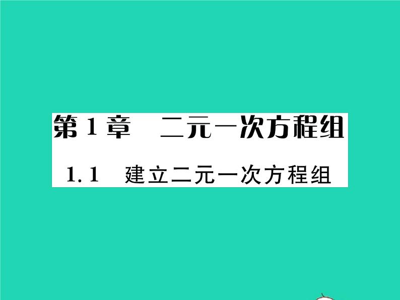 2022七年级数学下册第1章二元一次方程组1.1建立二元一次方程组习题课件新版湘教版01