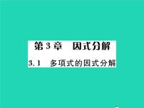 湘教版七年级下册第3章 因式分解3.1 多项式的因式分解习题课件ppt