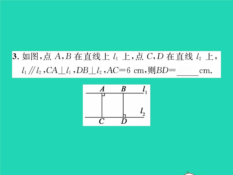 2022七年级数学下册第4章相交线与平行线4.6两条平行线间的距离习题课件新版湘教版04