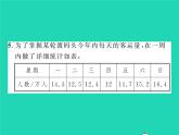 2022七年级数学下册第6章数据的分析6.1平均数中位数众数6.1.1平均数第1课时平均数习题课件新版湘教版