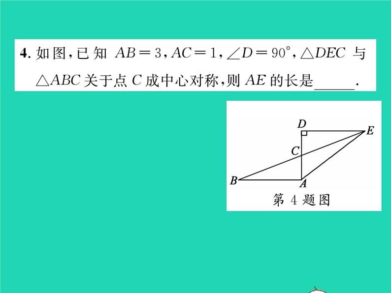 2022九年级数学下册第24章圆24.1旋转第2课时中心对称与中心对称图形习题课件新版沪科版05