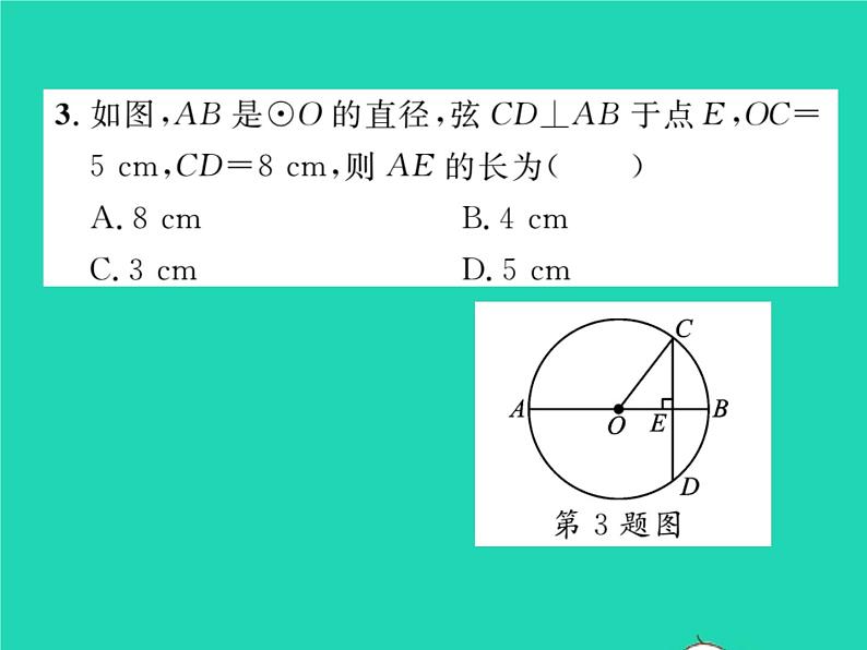 2022九年级数学下册第24章圆24.2圆的基本性质第2课时垂径分弦习题课件新版沪科版04