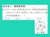 2022九年级数学下册第24章圆24.3圆周角第1课时圆周角定理及其推论习题课件新版沪科版