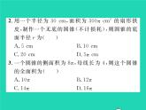 2022九年级数学下册第24章圆24.7弧长与扇形面积第2课时圆锥的侧面展开图习题课件新版沪科版