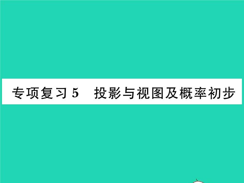 2022九年级数学下册专项复习5投影与视图及概率初步习题课件新版沪科版01