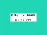 2022七年级数学下册第10章二元一次方程组10.1二元一次方程习题课件新版苏科版