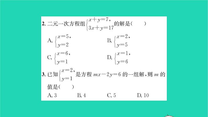 2022七年级数学下册第10章二元一次方程组必刷题410.1_10.3习题课件新版苏科版第3页