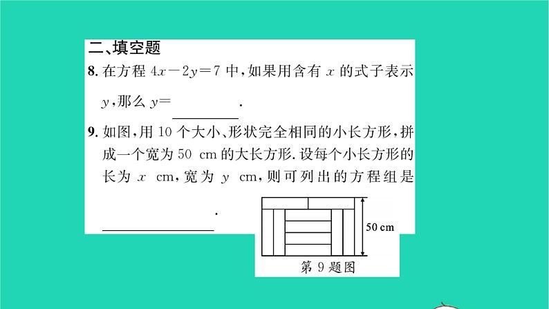 2022七年级数学下册第10章二元一次方程组必刷题410.1_10.3习题课件新版苏科版第7页