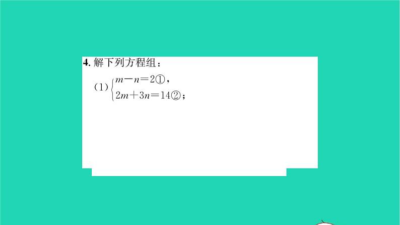 2022七年级数学下册第10章二元一次方程组考点集训习题课件新版苏科版第4页