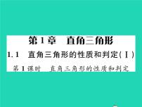 湘教版八年级下册1.1 直角三角形的性质与判定（Ⅰ）习题ppt课件