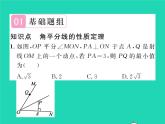 2022八年级数学下册第1章直角三角形1.4角平分线的性质第1课时角平分线的性质定理习题课件新版湘教版