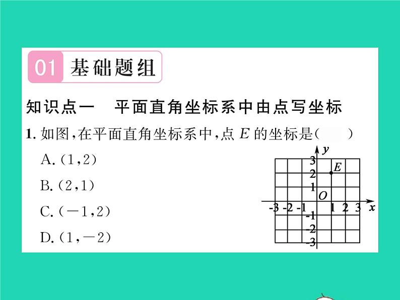 2022八年级数学下册第3章图形与坐标3.1平面直角坐标系第1课时平面直角坐标系习题课件新版湘教版02