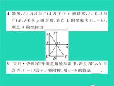 2022八年级数学下册第3章图形与坐标3.3轴对称和平移的坐标表示第1课时轴对称的坐标表示习题课件新版湘教版