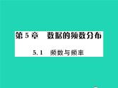 2022八年级数学下册第5章数据的频数分布5.1频数与频率习题课件新版湘教版