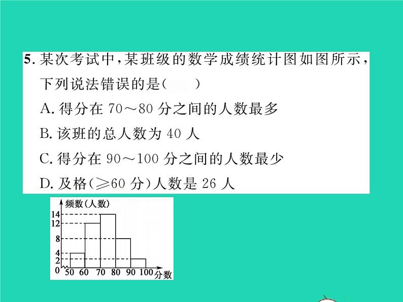 2022八年级数学下册第5章数据的频数分布5.2频数直方图习题课件新版湘教版06