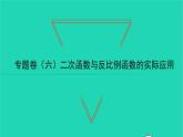 2022九年級(jí)數(shù)學(xué)下冊(cè)專題卷六二次函數(shù)與反比例函數(shù)的實(shí)際應(yīng)用習(xí)題課件新版湘教版
