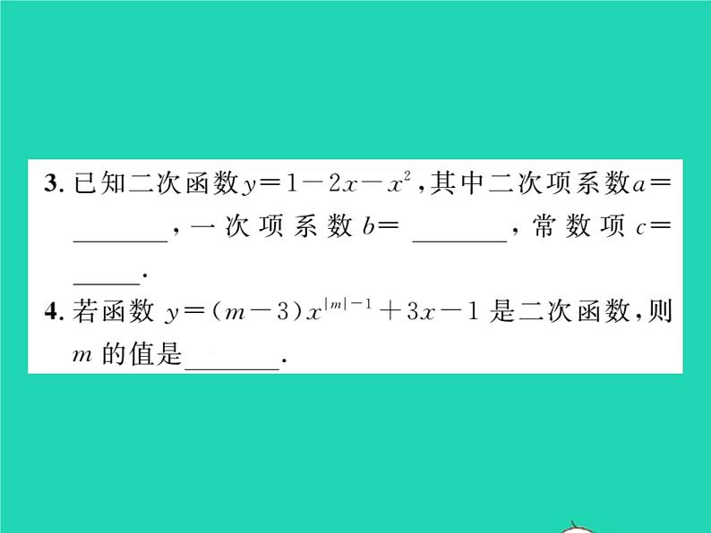 2022九年级数学下册第1章二次函数1.1二次函数习题课件新版湘教版03