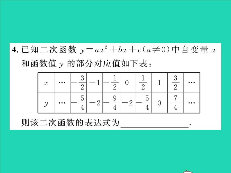 2022九年级数学下册第1章二次函数1.3不共线三点确定二次函数的表达式习题课件新版湘教版05