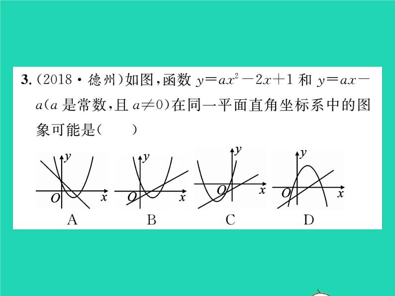 2022九年级数学下册第1章二次函数方法专题1二次函数的图象与字母系数之间的关系习题课件新版湘教版04