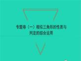 2022九年级数学下册专题卷一相似三角形的性质与判定的综合运用习题课件新版湘教版