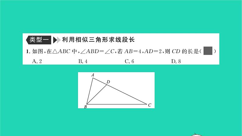 2022九年级数学下册专题卷一相似三角形的性质与判定的综合运用习题课件新版湘教版02