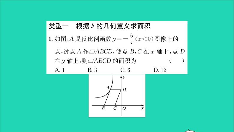 2022八年级数学下册第11章反比例函数方法专题反比例函数系数k的几何意义习题课件新版苏科版第2页