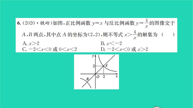 2022八年级数学下册第11章反比例函数检测卷习题课件新版苏科版06