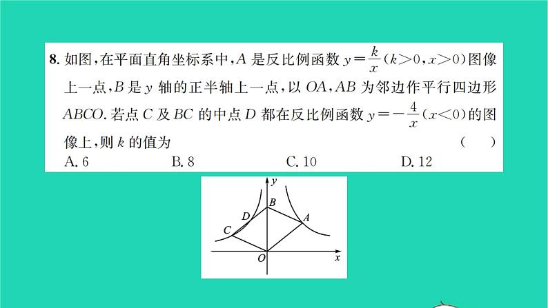 2022八年级数学下册第11章反比例函数检测卷习题课件新版苏科版08