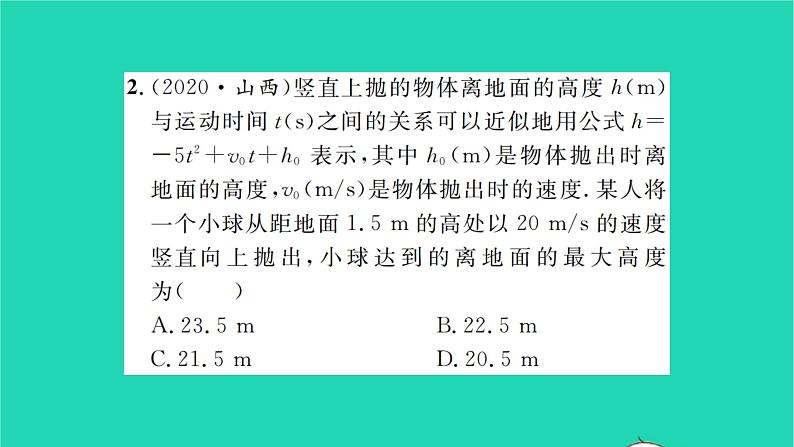 2022九年级数学下册第5章二次函数5.5用二次函数解决问题第1课时用二次函数解决问题1习题课件新版苏科版第3页