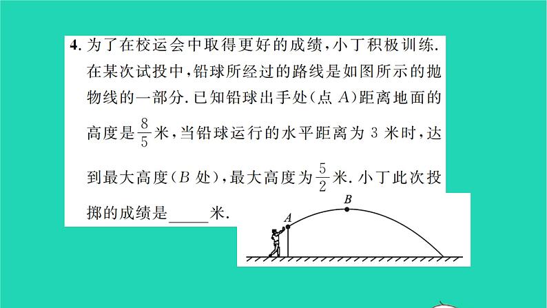 2022九年级数学下册第5章二次函数5.5用二次函数解决问题第2课时用二次函数解决问题2习题课件新版苏科版05