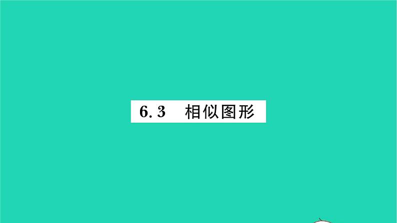 2022九年级数学下册第6章图形的相似6.3相似图形习题课件新版苏科版01