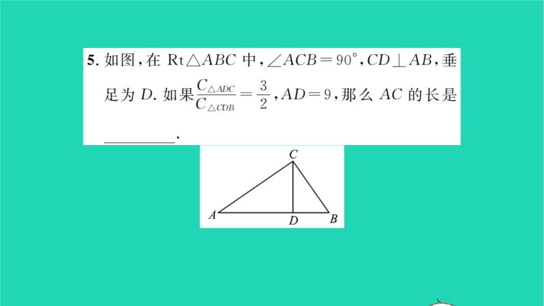 2022九年级数学下册第6章图形的相似6.5相似三角形的性质第1课时相似三角形周长面积的性质习题课件新版苏科版05