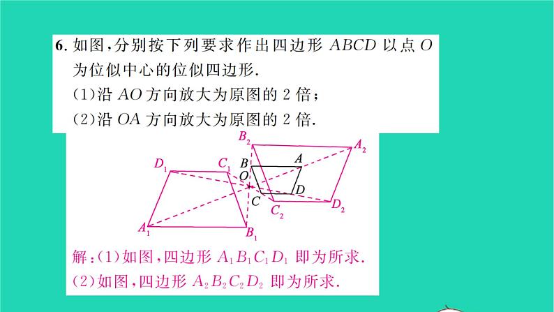 2022九年级数学下册第6章图形的相似6.6图形的位似习题课件新版苏科版07