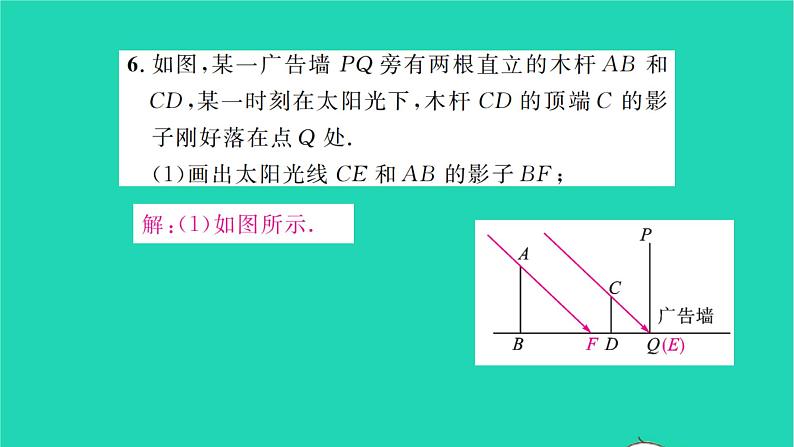 2022九年级数学下册第6章图形的相似6.7用相似三角形解决问题第1课时平行投影习题课件新版苏科版07