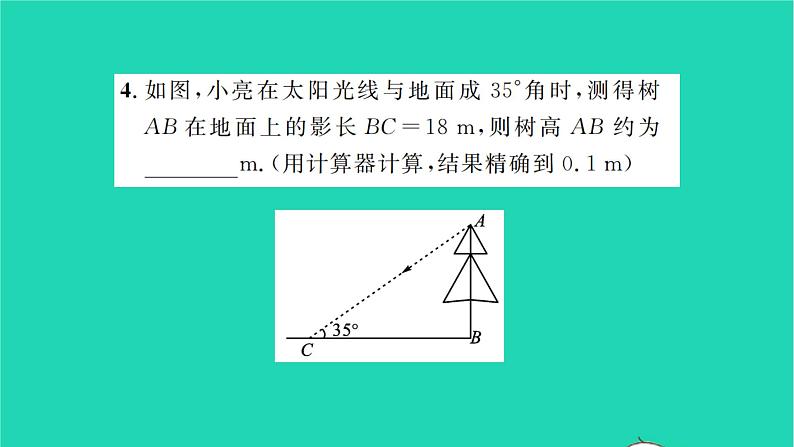 2022九年级数学下册第7章锐角三角函数7.1正切第2课时正切2习题课件新版苏科版04