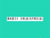 2022九年级数学下册期末复习2方程组与不等式组习题课件新版苏科版