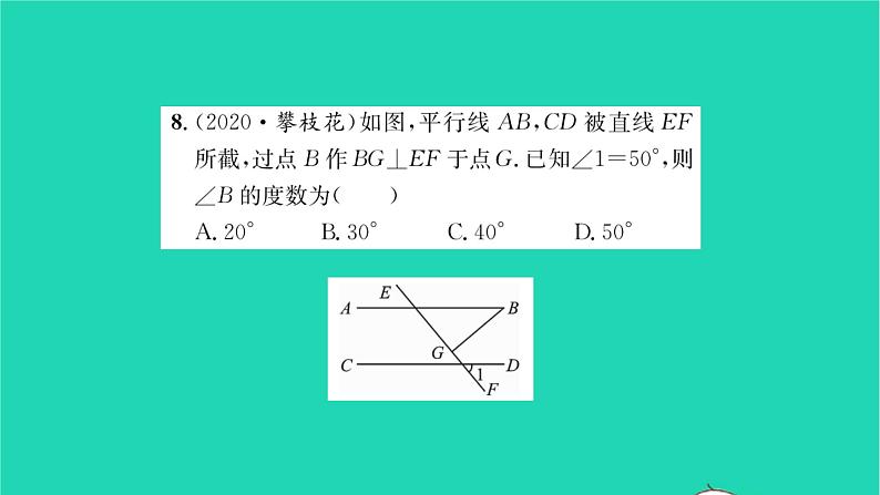 2022七年级数学下册第9章多边形考点集训习题课件新版华东师大版08