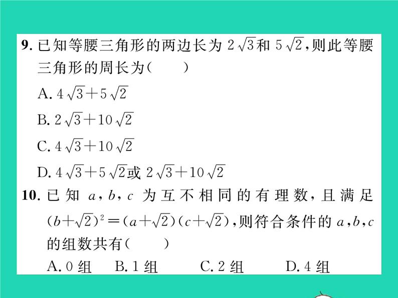 2022九年级数学下册专项复习1二次根式习题课件新版华东师大版第6页