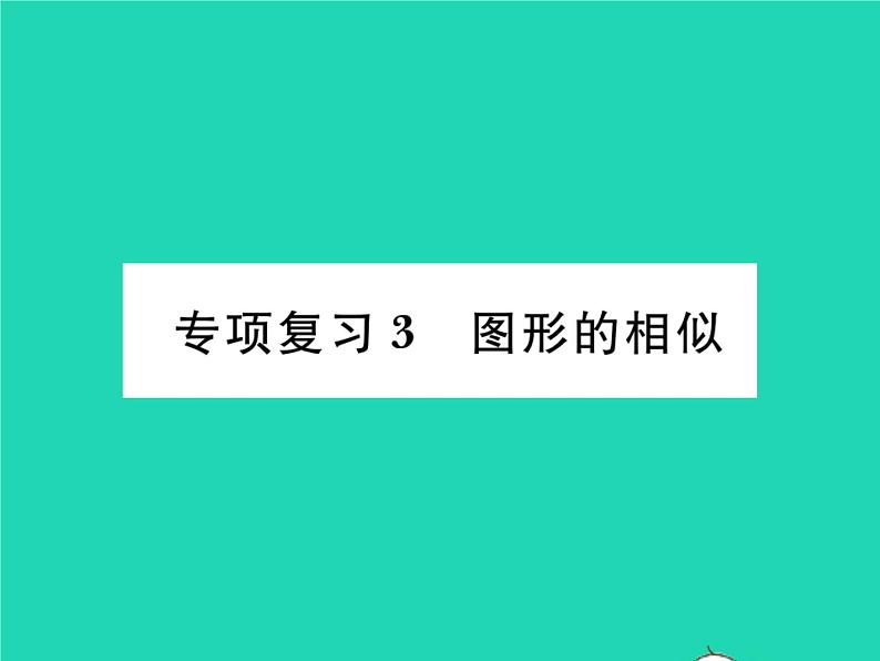 2022九年级数学下册专项复习3图形的相似习题课件新版华东师大版01