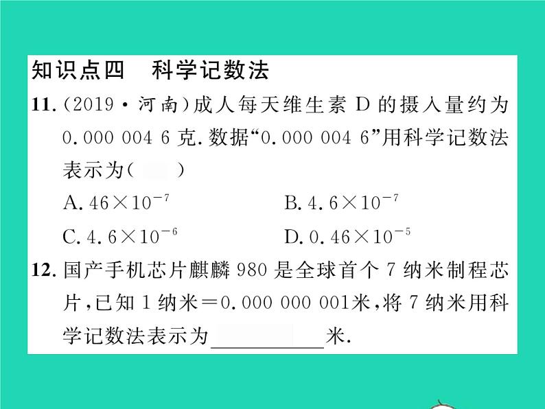 2022八年级数学下册第16章分式16.4零指数幂与负整数指数幂习题课件新版华东师大版第8页