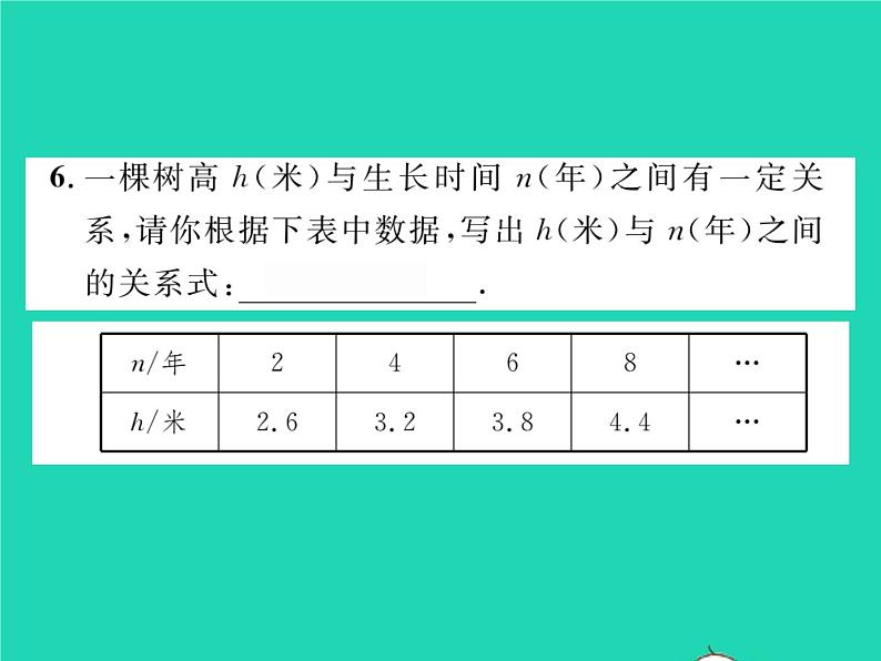 2022八年级数学下册第17章函数及其图象17.1变量与函数习题课件新版华东师大版07