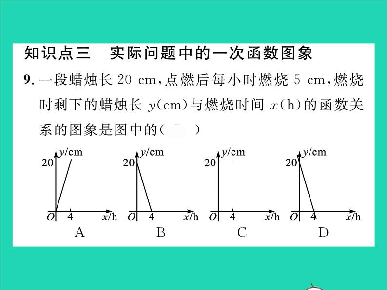 2022八年级数学下册第17章函数及其图象17.3一次函数17.3.2一次函数的图象习题课件新版华东师大版08