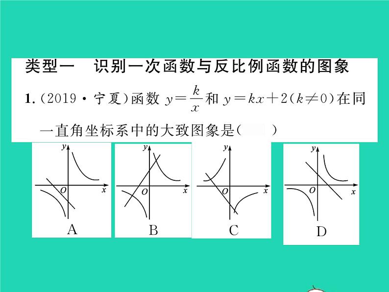 2022八年级数学下册第17章函数及其图象方法专题7反比例函数与一次函数的综合习题课件新版华东师大版02