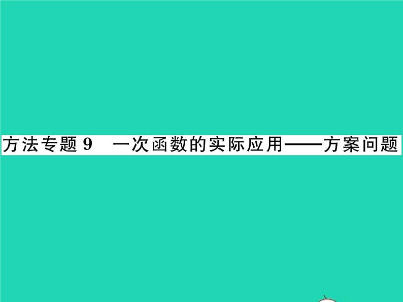 2022八年级数学下册第17章函数及其图象方法专题9一次函数的实际应用_方案问题习题课件新版华东师大版01