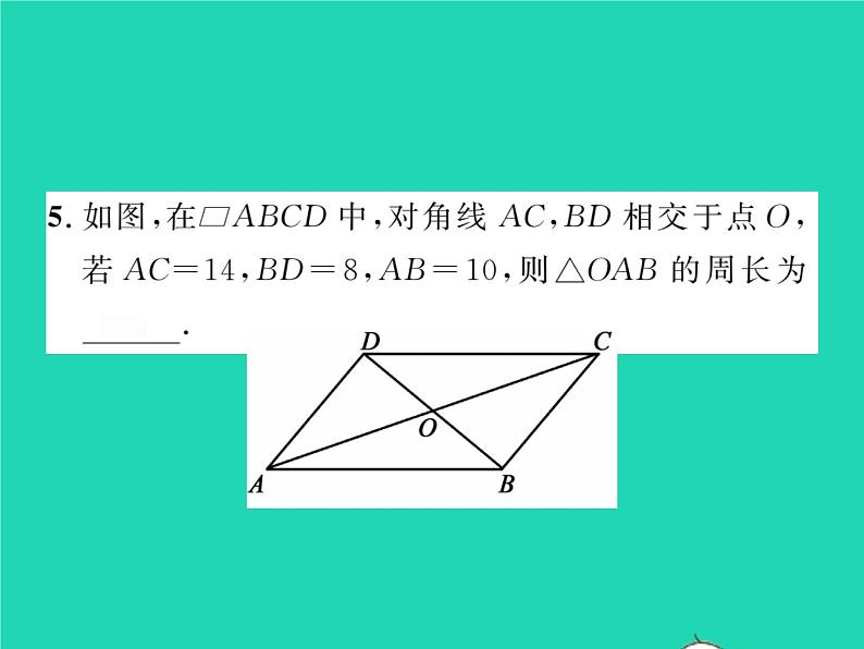 2022八年级数学下册第18章平行四边形18.1平行四边形的性质第2课时平行四边形的性质2习题课件新版华东师大版06