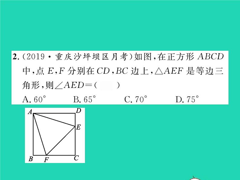 2022八年级数学下册第19章矩形菱形与正方形19.3正方形习题课件新版华东师大版第3页