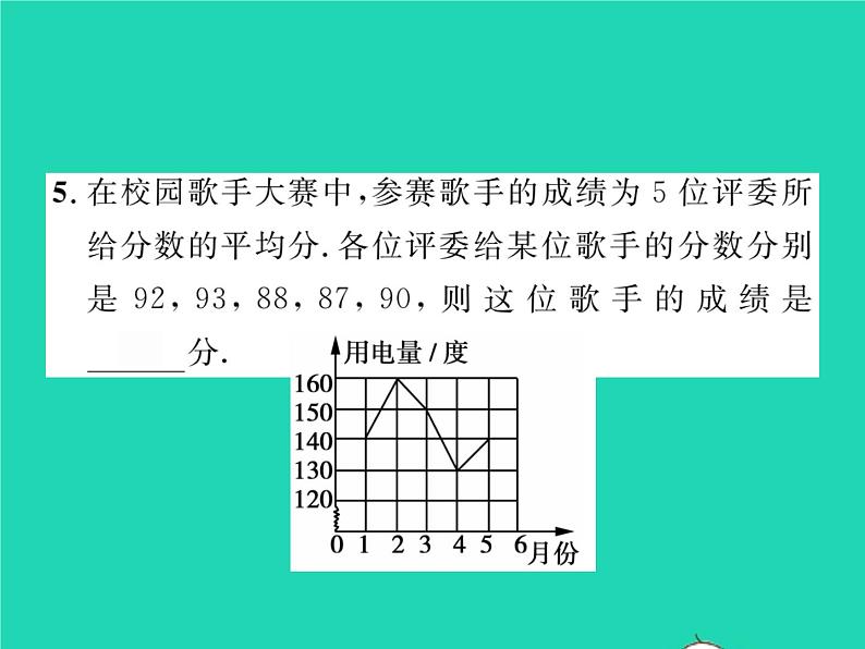 2022八年级数学下册第20章数据的整理与初步处理20.1平均数20.1.1平均数的意义20.1.2用计算器求平均数习题课件新版华东师大版06