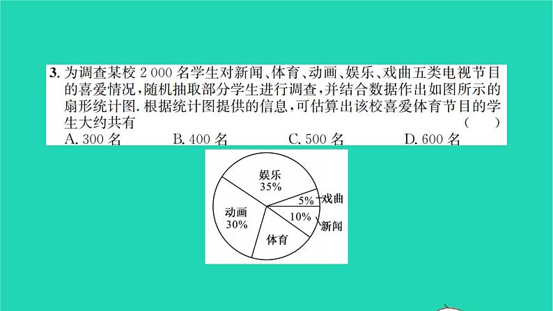 2022八年级数学下册第7章数据的收集整理描述检测卷习题课件新版苏科版03